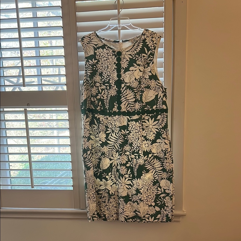 Green Floral Midi Sheath Dress
